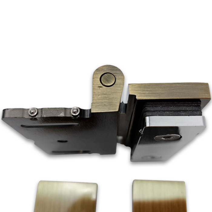 Петля Гера FDP-122.1 стена-стекло, открывание 90° внутрь, латунь/бронза