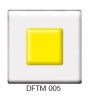 Фьюзинг квадрат DFTM 005 прозрачного ярко-желтого цвета, 6 см