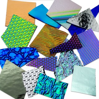 Дихроичное стекло для фьюзинга Wissmach Dichroic 96 COE черная подложка, набор 226 г