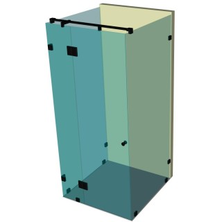 Душевая кабина п-образная DK-403К на коннекторах