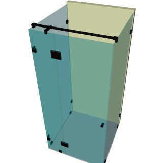 Душевая кабина п-образная DK-403К на коннекторах