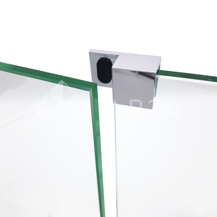 Дверной стопор FDA-05R, 180° к стеклу правый, латунь/хром