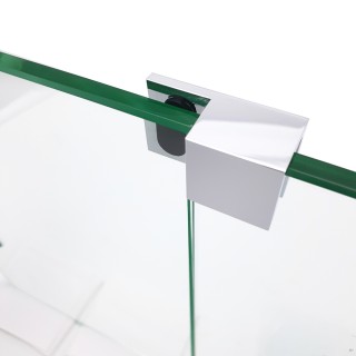 Дверной стопор FDA-05R, 180° к стеклу правый, латунь/хром