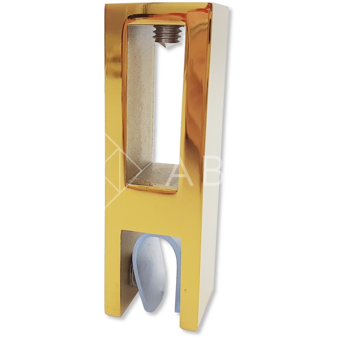 Держатель стекла FDC-31 сквозной 30х10 вертикальный, нержавейка/золото