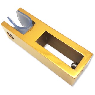 Держатель стекла FDC-31 сквозной 30х10 вертикальный, нержавейка/золото