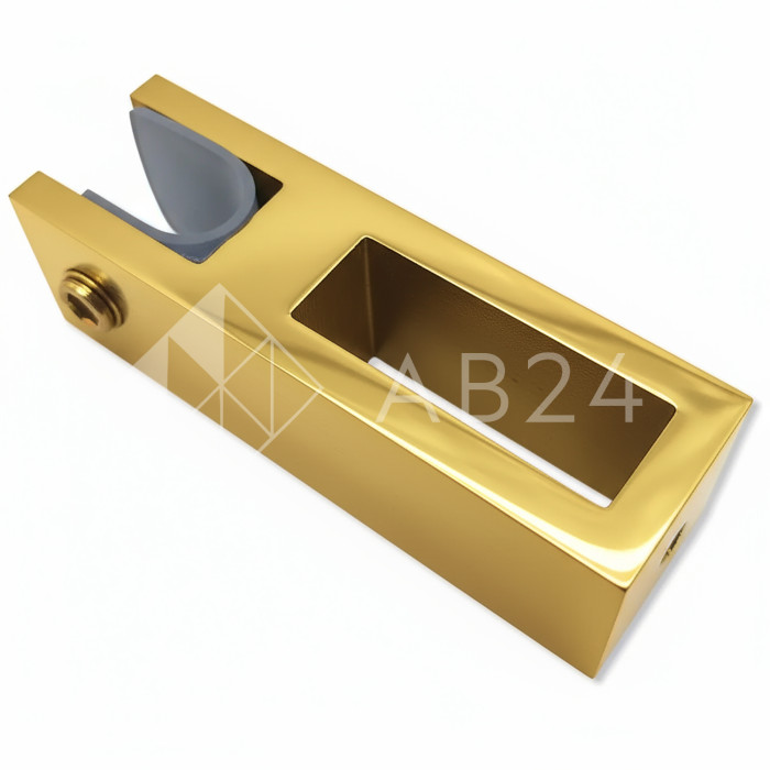 Держатель стекла FDC-31 сквозной 30х10 вертикальный, нержавейка/золото