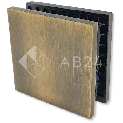 Коннектор для стекла Альфа α FDK-12, стена-стекло 90°, нержавейка/бронза