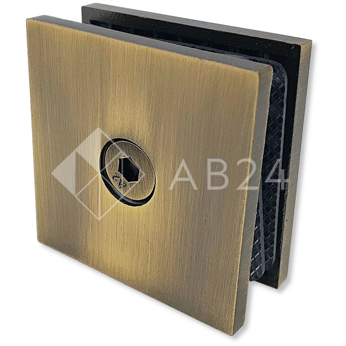 Коннектор для стекла Альфа α FDK-12, стена-стекло 90°, нержавейка/бронза