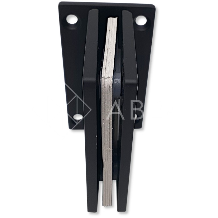 Петля Альфа α FDP-11E стена-стекло с центр. креплением, нержавейка/черный