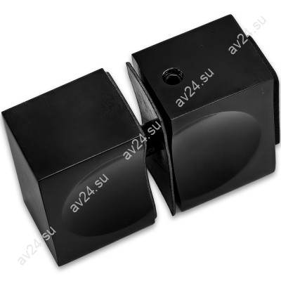 Ручка кноб FDR-66 с одним резиновым торцом, алюминий/черный