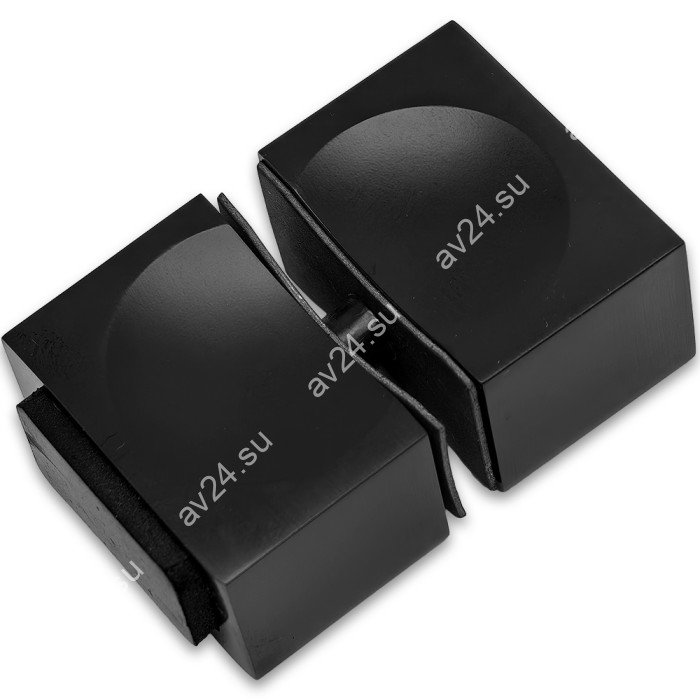 Ручка кноб FDR-66 с одним резиновым торцом, алюминий/черный