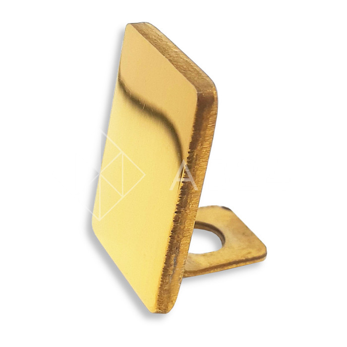 Заглушка торцевая FDPA-601 для опорного профиля 19х15х2, нержавейка/золото