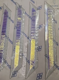 Бевелс AV121 дихроичный 36 х 267 мм синяя шиншилла