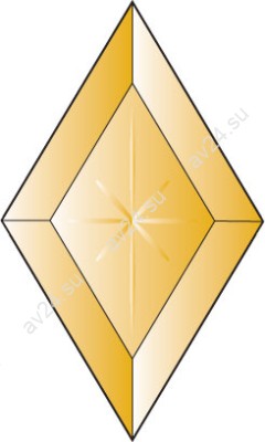 Бевелс AV273 ромб бронзовый 76 х 127 мм