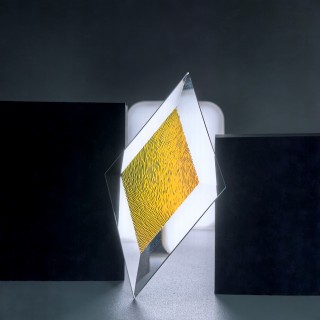 Бевелс AV17 дихроичный ромб 76 х 127 мм желтая шиншилла