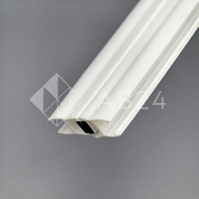 Уплотнитель магнитный ПРЕМИУМ 180° белый 2.5 м под стекло 8 мм FDPP-513.8