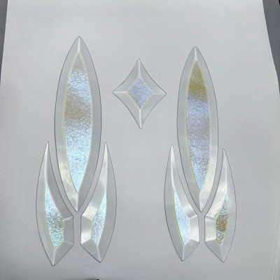 Бевелс AV166 дихроичный (7 элементов) 112 х 645 мм желтая шиншилла