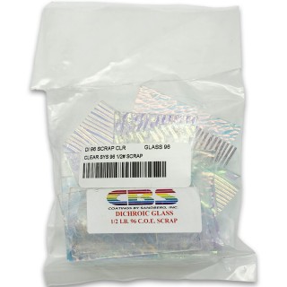 Дихроичное стекло для фьюзинга Wissmach Dichroic 96 COE прозрачная подложка, набор 226 г