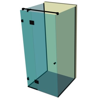 Душевая кабина п-образная DK-403P в опорном профиле