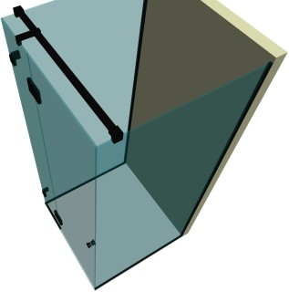 Душевая кабина п-образная DK-403P в опорном профиле