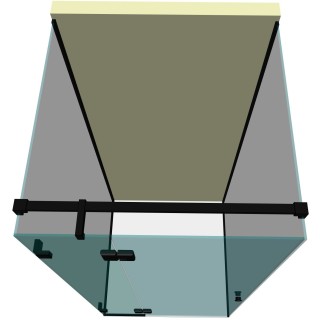 Душевая кабина п-образная DK-403P в опорном профиле