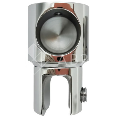 Держатель стекла FDC-12 трубы 19 торцевой 0°-360°, цинк/хром