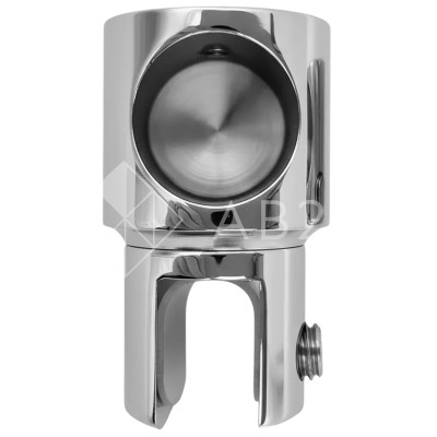 Держатель стекла FDC-12 трубы 19 торцевой 0°-360°, цинк/хром