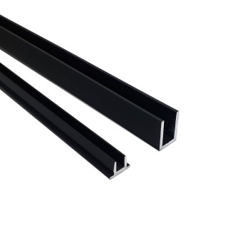 Заглушка верхняя FDPA-500.3, 19х13х2мм, 3 м, для п-образного профиля, алюминий/черный