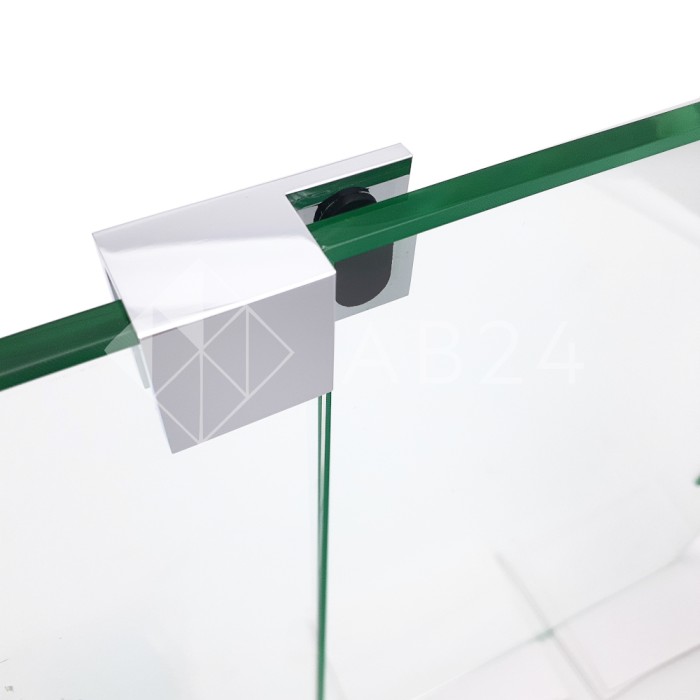 Дверной стопор FDA-05L, 180° к стеклу левый , латунь/хром