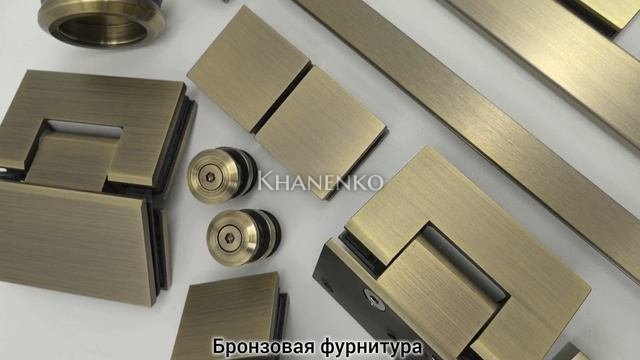 Коннектор для стекла Альфа α FDK-13, стена-стекло 90° с пластиной, нержавейка/бронза