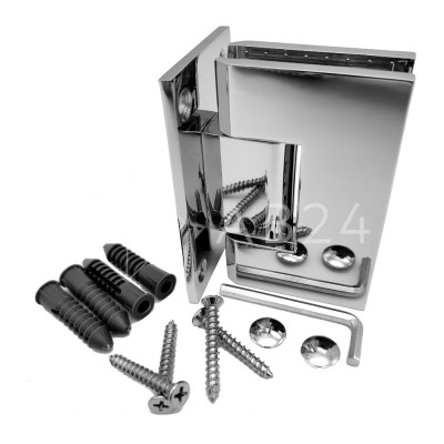 Петля Альфа α FDP-11E стена-стекло с центр. креплением, нержавейка/полированный