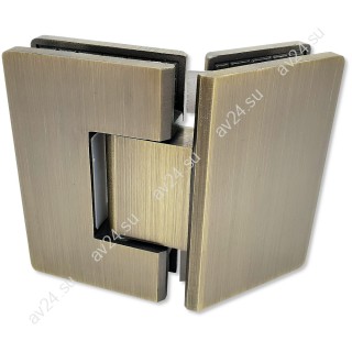 Петля FDP-14-DEF с дефектом Альфа α стекло-стекло 135°, нержавейка/бронза