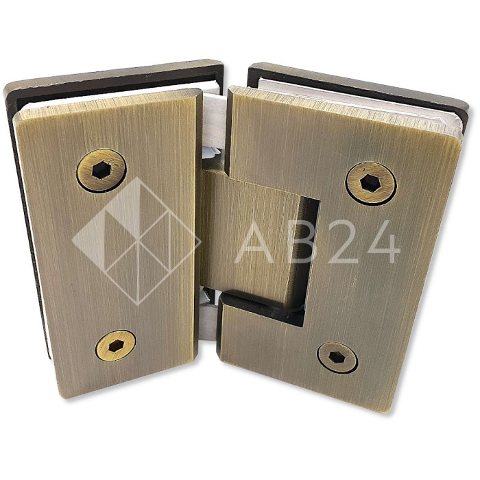 Петля FDP-14-DEF с дефектом Альфа α стекло-стекло 135°, нержавейка/бронза