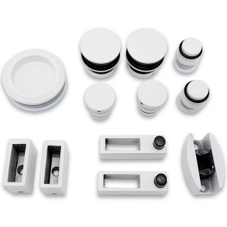 Раздвижная система Альфа α FDS-1, нержавейка/белый