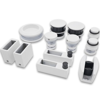 Раздвижная система Альфа α FDS-1, нержавейка/белый