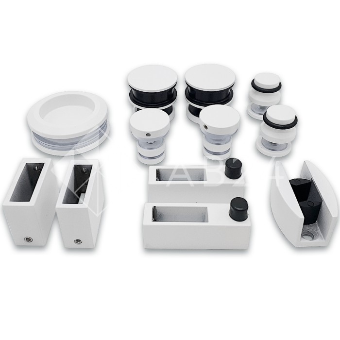 Раздвижная система Альфа α FDS-1, нержавейка/белый