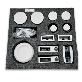 Раздвижная система Альфа α FDS-1, нержавейка/белый