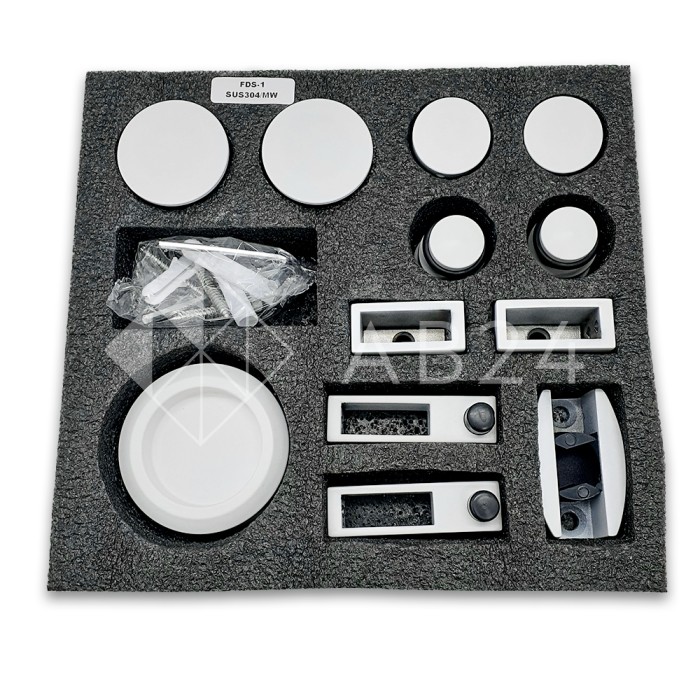 Раздвижная система Альфа α FDS-1, нержавейка/белый