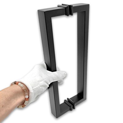 Ручка скоба FDR-84, 15х30х285 мм, нержавейка/черный