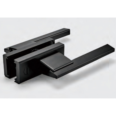 Дверь алюминиевая межкомнатная 700х2000 левая открывание внутрь, стекло матовое FMD-7L-1 AL/Bl-Sn Черная