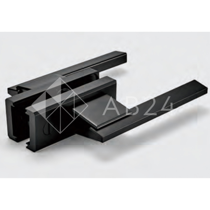 Дверь алюминиевая межкомнатная 700х2000 левая открывание внутрь, стекло матовое FMD-7L-1 AL/Bl-Sn Черная