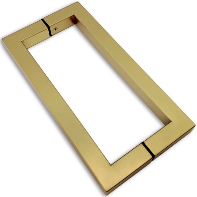 Ручка скоба FDR-71, 19х19х220х1.0 мм, нержавейка/брашированное золото