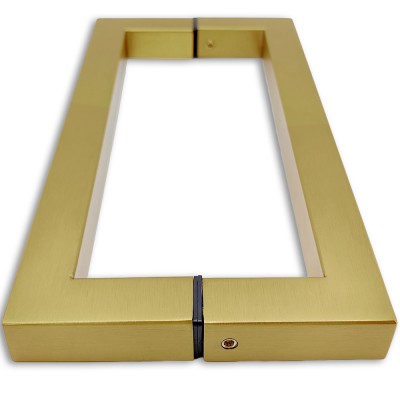 Ручка скоба FDR-71, 19х19х220х1.0 мм, нержавейка/брашированное золото