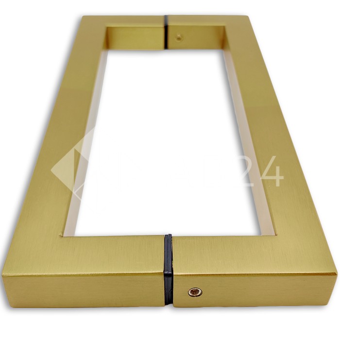 Ручка скоба FDR-71, 19х19х220х1.0 мм, нержавейка/брашированное золото