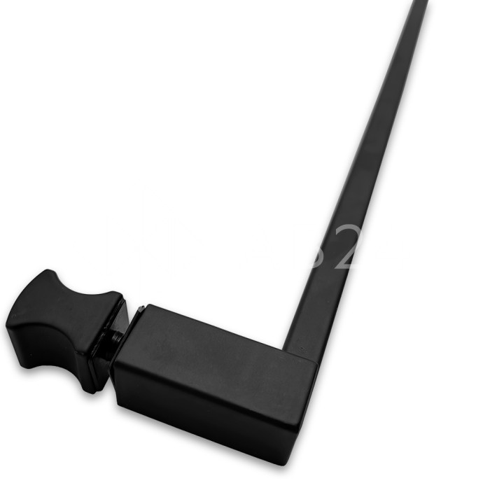 Ручка скоба FDR-709, 15х10х1000х1.0 мм, нержавейка/черный