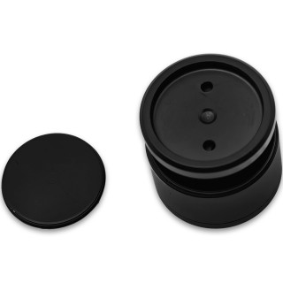 Точечное крепление FKK-32 с крышкой 19-26 мм без зенковки, O35 мм регулируемое для стекла 10-12 мм, нержавейка/черный