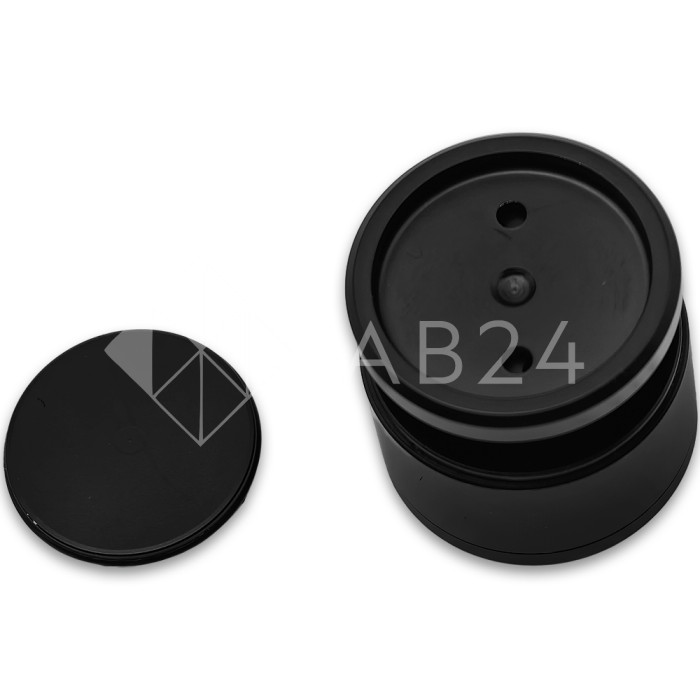 Точечное крепление FKK-32 с крышкой 19-26 мм без зенковки, O35 мм регулируемое для стекла 10-12 мм, нержавейка/черный