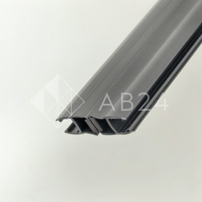 Уплотнитель магнитный ПРЕМИУМ 180° серый 2.5 м под стекло 8 мм FDPP-513.8