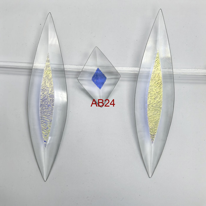 Бевелс AV305 дихроичный (3 элемента) 43 х 394 мм синяя шиншилла