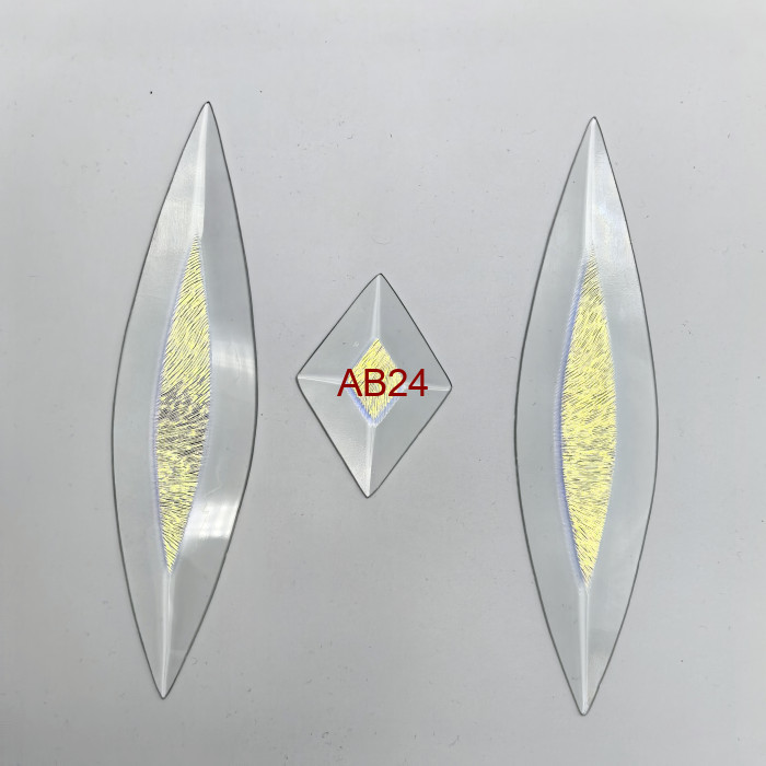 Бевелс AV305 дихроичный (3 элемента) 43 х 394 мм синяя шиншилла